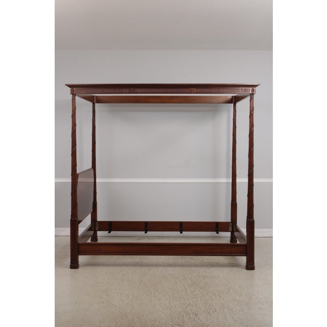 Karges Furniture Karges Queen Size Mahogany Canopy Bed For Sale - Image 4 of 17