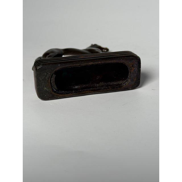 Vintage English Traditional Small Cast Iron Horse Copper/Bronze Finish Figurine For Sale - Image 10 of 11