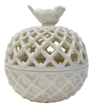 Vintage Paris Royal Song Bird Lidded Trinket Box