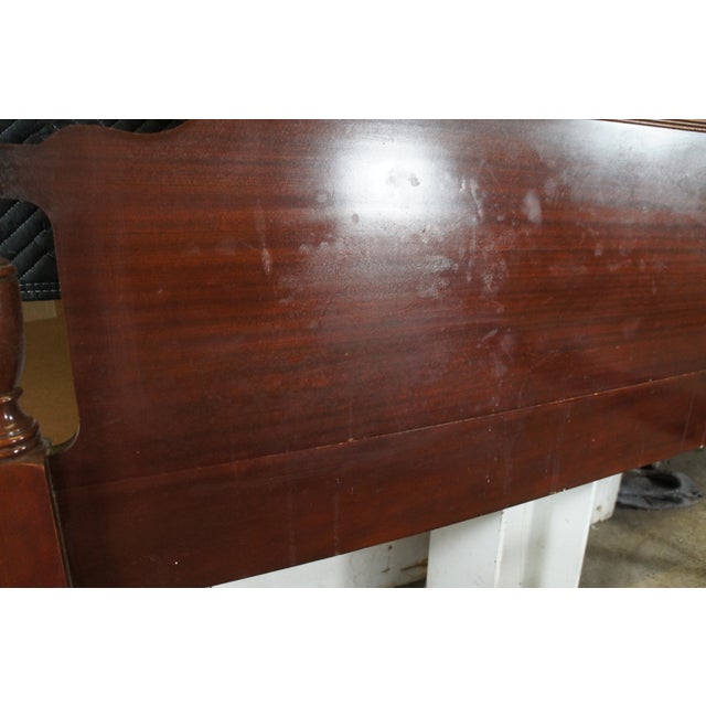 Mid Century Georgian Style Mahogany Double Full Size Four Post Poster Bed For Sale - Image 13 of 13