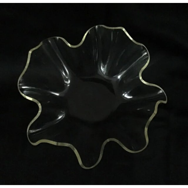 Mid-Century Lucite Sculptured Handkerchief Bowl, Circa 70's For Sale - Image 4 of 10