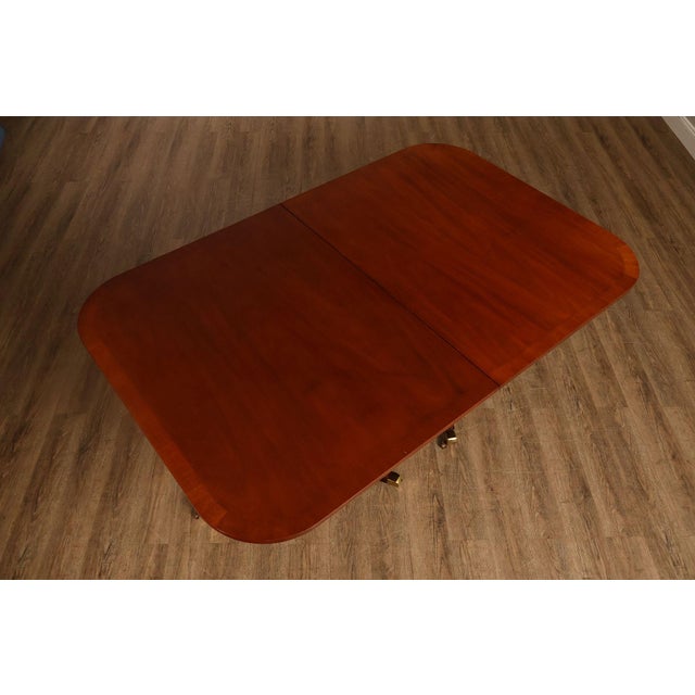 Late 20th Century Federal Style Double Pedestal Mahogany Dining Table For Sale - Image 5 of 18