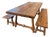 Rough Hewn Dining Table With Bench Seating For Sale
