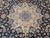 Vintage Persian Nain Area Rug, Hand-Knotted Wool & Silk, Floral Pattern, 7x11, Navy & Ivory For Sale - Image 14 of 17