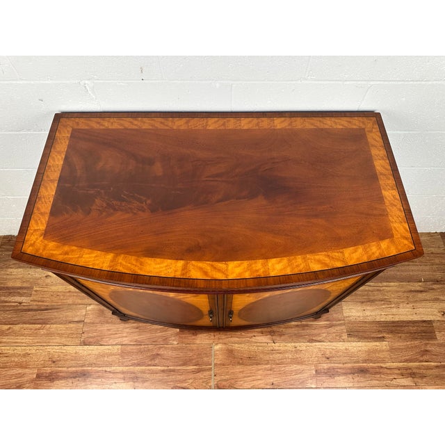 Ethan Allen Townhouse Federal Style Mahogany & Satinwood Storage Cabinet Server For Sale In Charlotte - Image 6 of 12