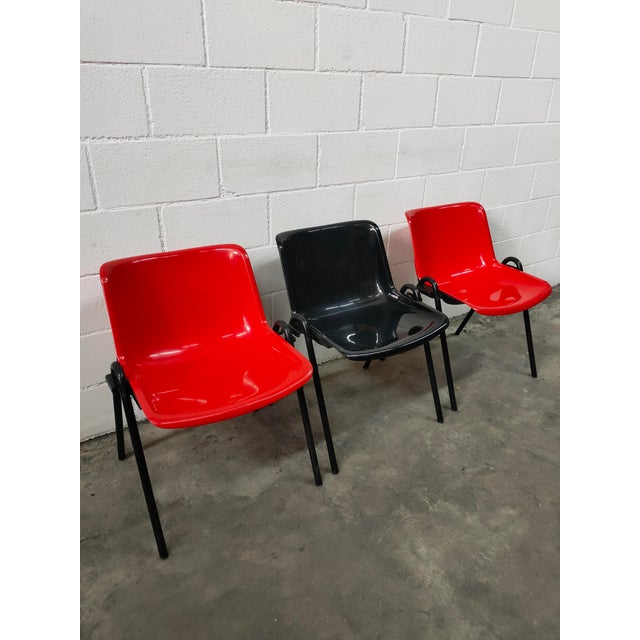 Black Vintage Chairs by Osvaldo Borsani, 1970, Set of 3 For Sale - Image 8 of 8