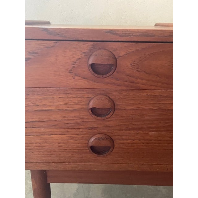 Vintage Teak Console Planter For Sale - Image 3 of 4
