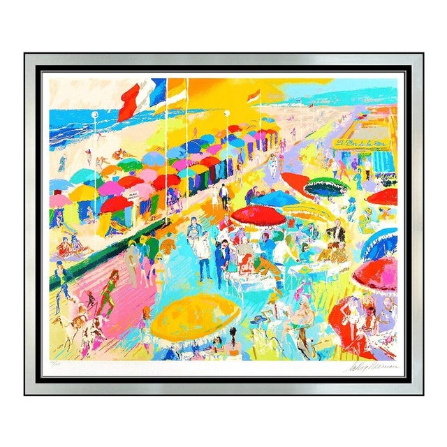 Late 20th Century La Plage a Deauville, LeRoy Neiman For Sale