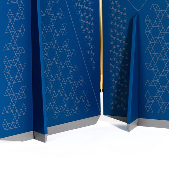 Green Teal Blue Screens by Mentemano, Set of 2 For Sale - Image 4 of 8