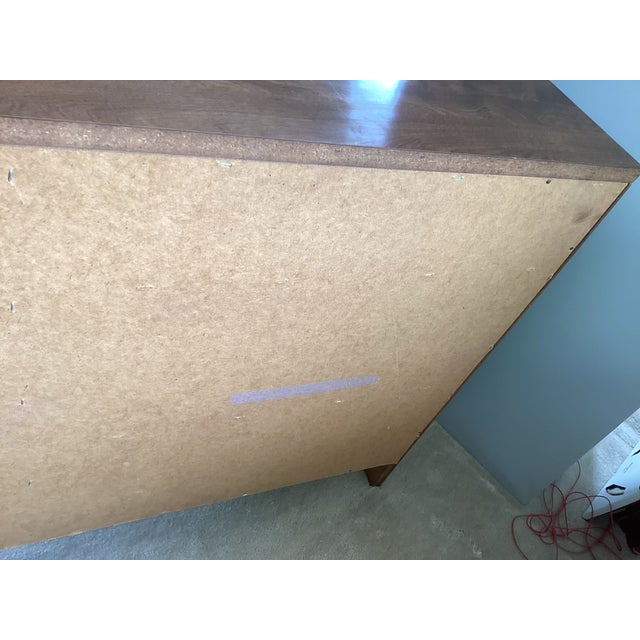 1970s Vintage 1970’s Ethan Allen Solid Maple Wood 6 Drawer Dresser/Credenza With Durable Laminate Top For Sale - Image 5 of 7