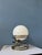 Silver Mid-Century Hollywood Regency Eyeball Table Lamps in Opaline Glass, Set of 2 For Sale - Image 8 of 11