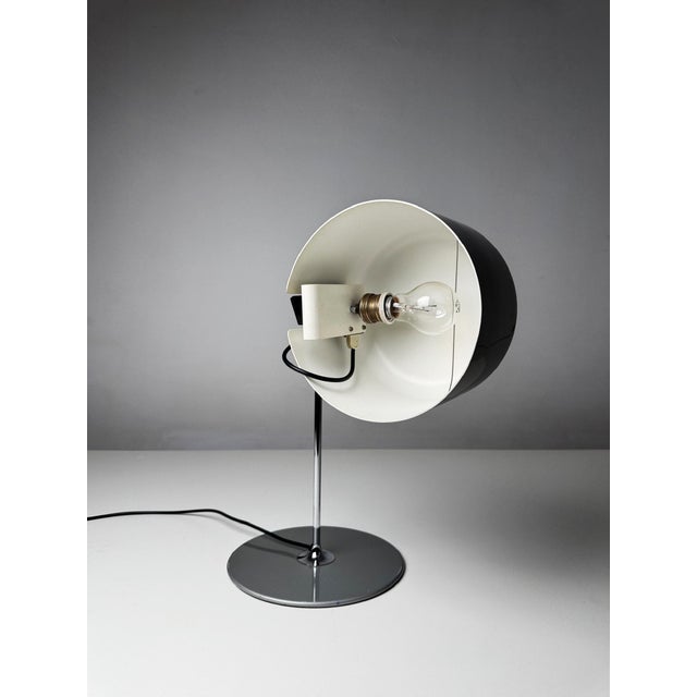 Gray Vintage Italian Coupé Table Lamp by Joe Colombo for Oluce, 1970s For Sale - Image 8 of 14