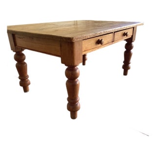 Late 19th Century English Country Style Pine Table For Sale
