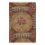 Antique 19th Century Aubusson Square Rug With Bold Floral Medallion - Rug & Kilim For Sale