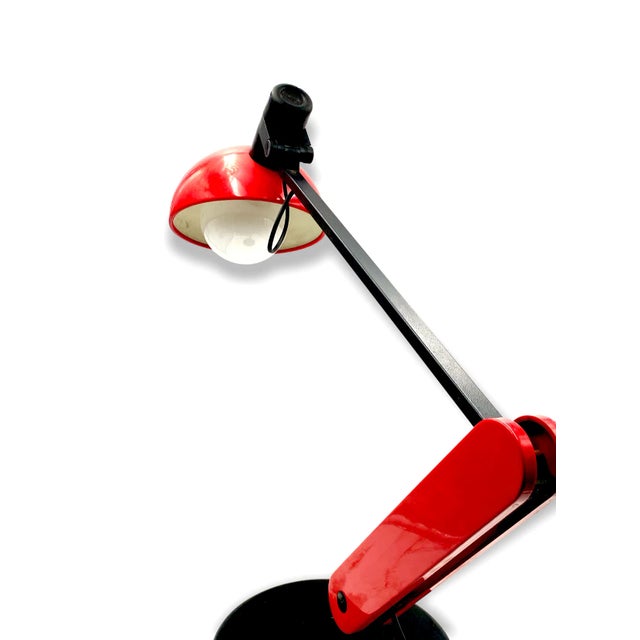 Red Bruno Gecchelin, 'Praxi' Table Lamp, I Guzzini, Italy 1982 For Sale - Image 8 of 13
