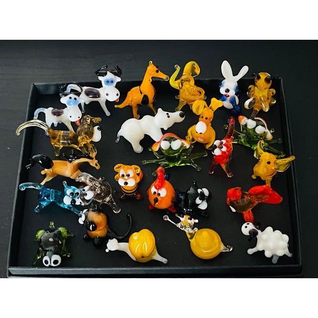 1970s 1970s 25 Miniature Blown Glass Animalia Figurines For Sale - Image 5 of 7