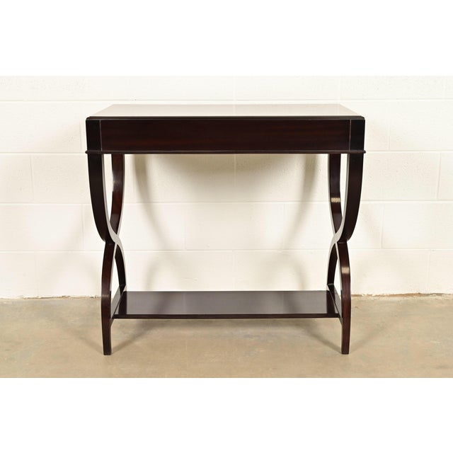 Councill Modern Regency Dark Mahogany Writing Desk or Console Table For Sale - Image 12 of 13