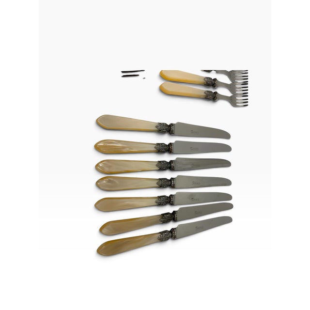 Vintage Jean Couzon "Galaxy-Pearl" Flatware Set - 35 Pieces For Sale - Image 4 of 9