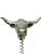 Late 20th Century Vintage Pewter Longhorn Bull Head Bottle Opener | Western Barware For Sale - Image 5 of 7