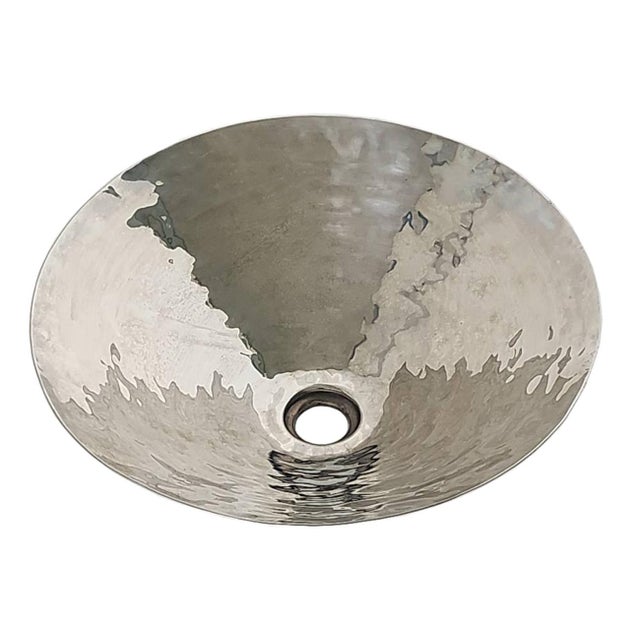 2000 - 2009 Hand Forged Stainless Steel Sink With Rhodium Plating For Sale - Image 5 of 10