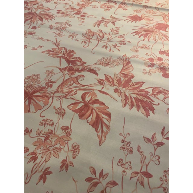 1990s Scalamandre "Ouistiti" Monkey Print Fabric in Red - 1 Yard For Sale In West Palm - Image 6 of 10
