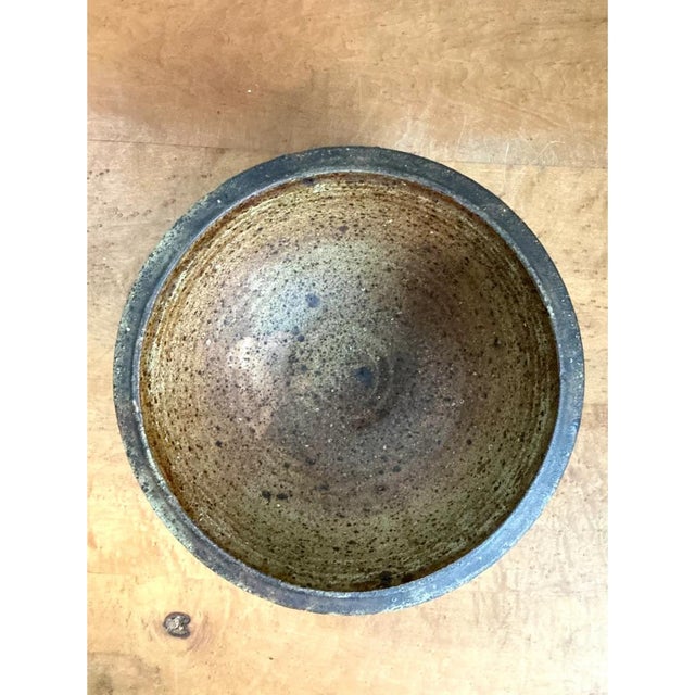 Late 20th Century Handcrafted Vintage Studio Pottery Bowl For Sale - Image 5 of 12