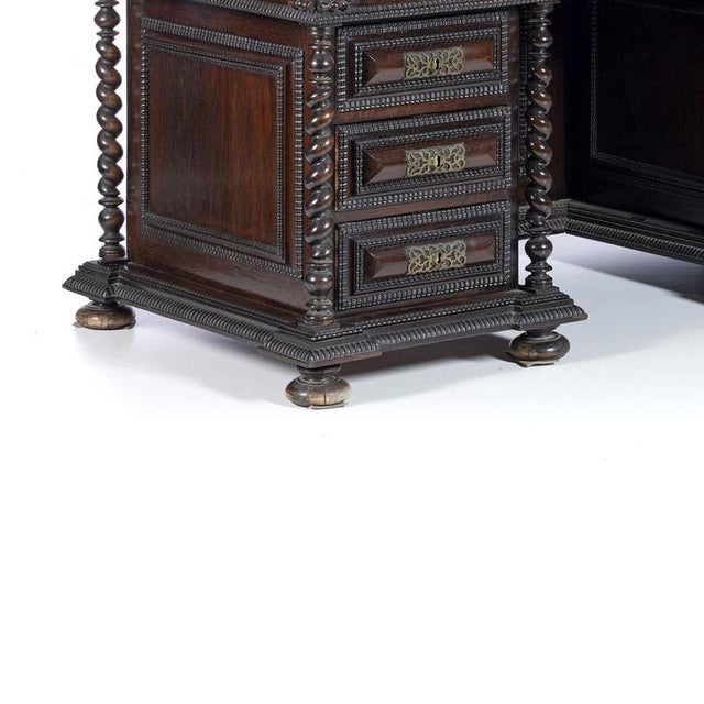 Desk and Armchair in Fine Wood, 19th Century, Set of 2 For Sale - Image 3 of 6