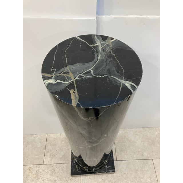 Wood 1970s Faux Marble Column For Sale - Image 7 of 8