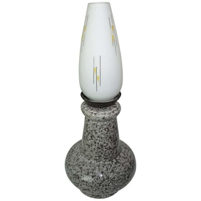 Ceramic and Opaline Table Lamp, 1950s For Sale - Image 6 of 7