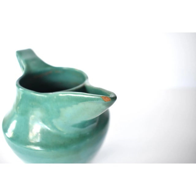 Mid-Century Italian Deruta Jade Green Pitcher For Sale In San Francisco - Image 6 of 11