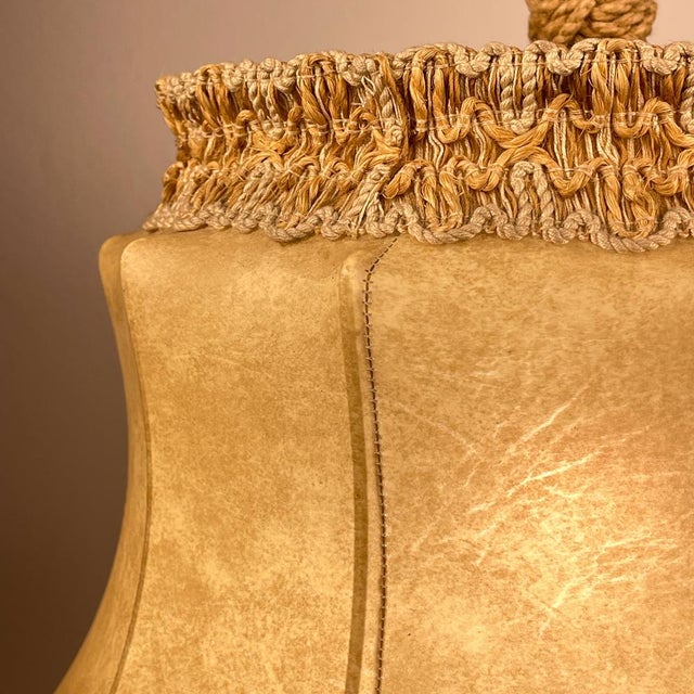 Vintage Rawhide Pendant Lamp, 1950s For Sale - Image 15 of 18