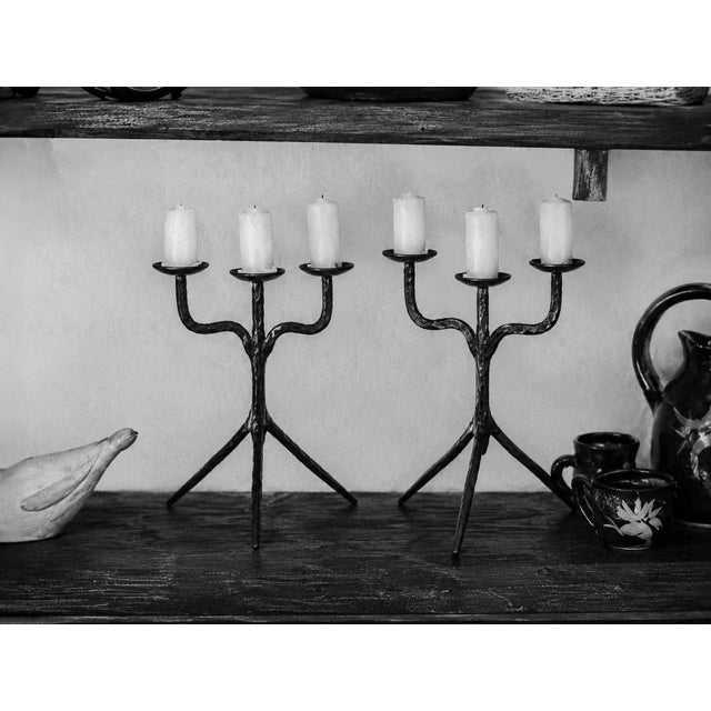Candlesticks by Jean Touret for Artisans de Lozère, 1950s, Set of 2 For Sale - Image 6 of 9