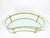 Transparent Thick Glass Kidney Shape Brass Base Mid-Century Modern Coffee Table For Sale - Image 8 of 12