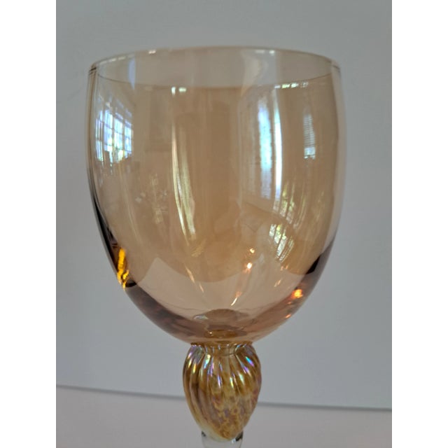 Brionis Dolphin Stem Vintage Goblets- Set of 4 For Sale - Image 10 of 12