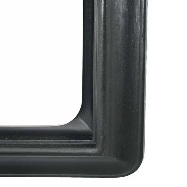 Mid-Century Black Wall Mirror in Painted Walnut by Sergio Mazza for Bottega Gadda, 1970s For Sale - Image 4 of 7