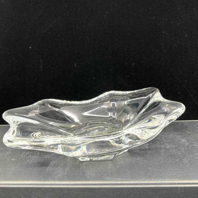 Vintage Baccarat Freeform Crystal Candy Dish in Box For Sale - Image 9 of 12