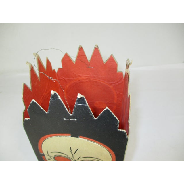 Vintage Halloween Skull and Crossbones Lantern For Sale - Image 10 of 16