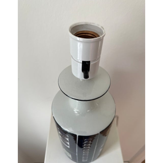Ceramic Tenera Royal 9 Table Lamp by Inge Liese Kofoed for Royal Copenhagen Fog & Morup, Denmark, 1970s For Sale - Image 6 of 8