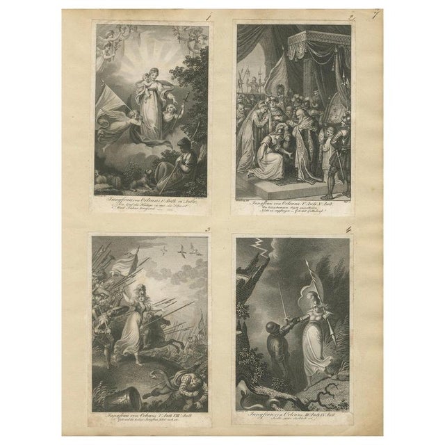 Joan of Arc Life Scenes, 1813, Copper Print Engraving on Paper For Sale - Image 10 of 10