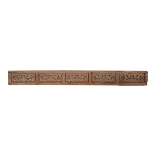 Early 1800's Primitive Floral Carving For Sale