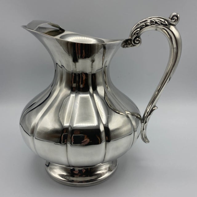 Sheffield Silver Plated Pitcher With Ice Stop For Sale - Image 10 of 10