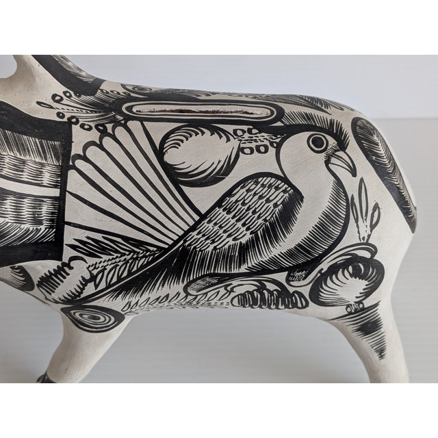 Rare Vintage Signed Juan Marcelo Mexico Folk Art Pottery Pig Sculpture Piggy Bank For Sale - Image 9 of 11