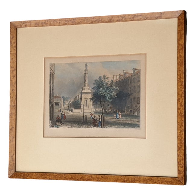 Late 19th Century Late 1800's Antique Cityscape Engravings in Burlwood Frames- a Pair For Sale - Image 5 of 12