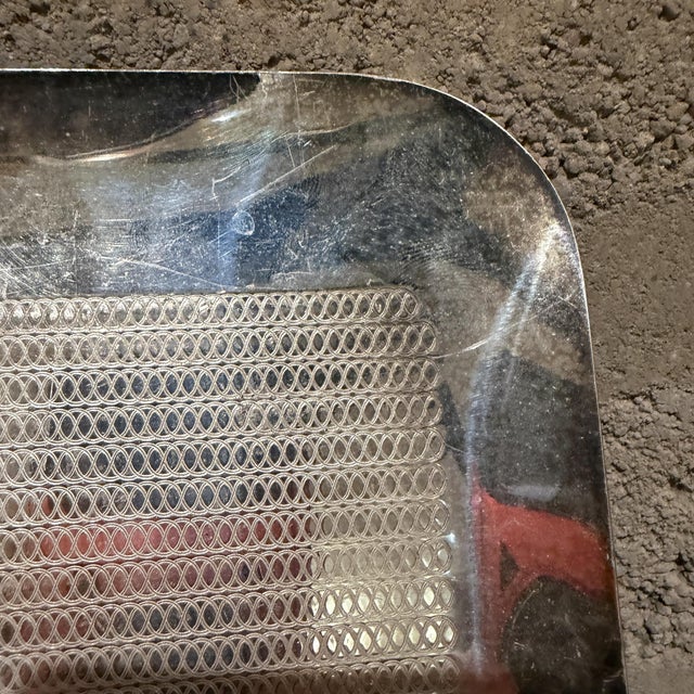WMF Ikora S Collection Silver-Plated Tray, Textured Design, 1970s For Sale In San Diego - Image 6 of 6