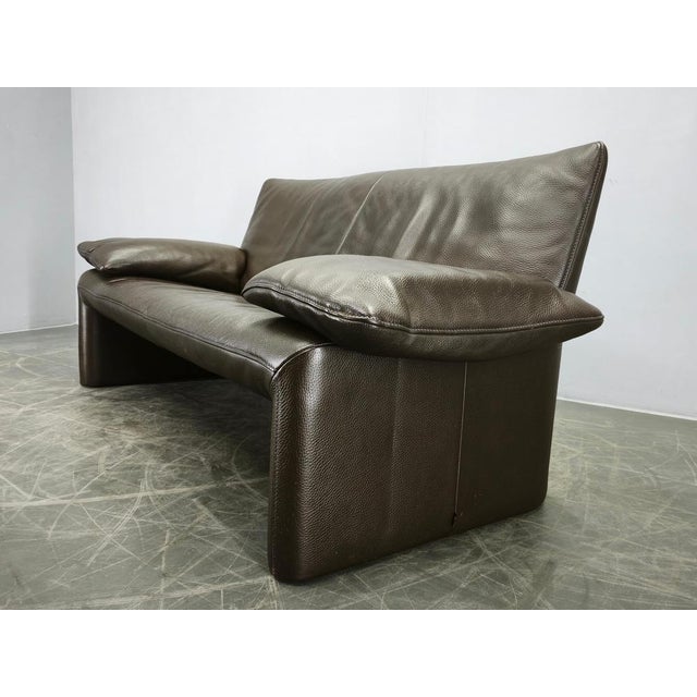 Brown Dark Brown Leather 2-Seater Sofa from Jori, Belgium, 1990s For Sale - Image 8 of 15