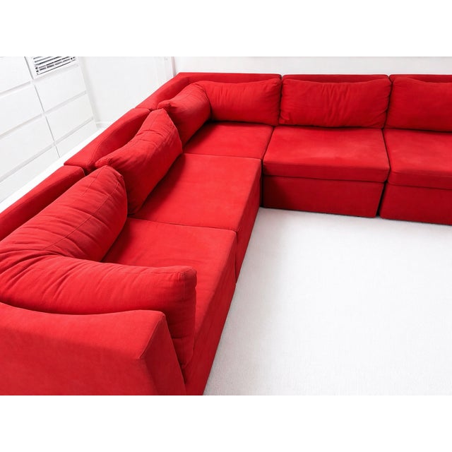 Milo Baughman for Thayer Coggin 1980s Attributed to Milo Baughman for Thayer Coggin 6-Piece Modular Sectional Sofa For Sale - Image 4 of 4