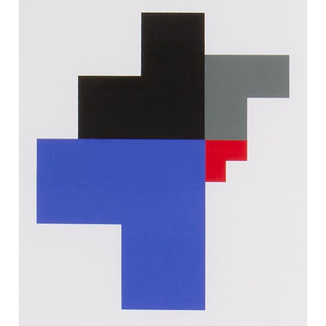 A 1995 serigraph print, titled "Konstruktion and Intuition," by the German artist Anton Stankowski (1906-1998). This print...