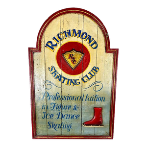 Antique Sign for the "Richmond Skating Club"-Early 20th Century