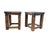 Gray Restoration Hardware Rh Reclaimed Wood & Aged Zinc Strap Side Tables – Rustic Industrial Farmhouse Accent Tables For Sale - Image 8 of 16
