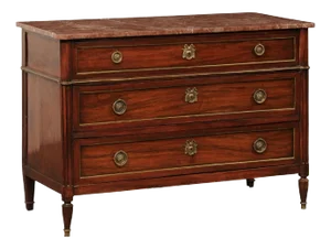 Neoclassical French Commode with Marble Top